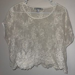 Cream lace top